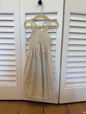Zara Yellow Floral Smocked Sundress